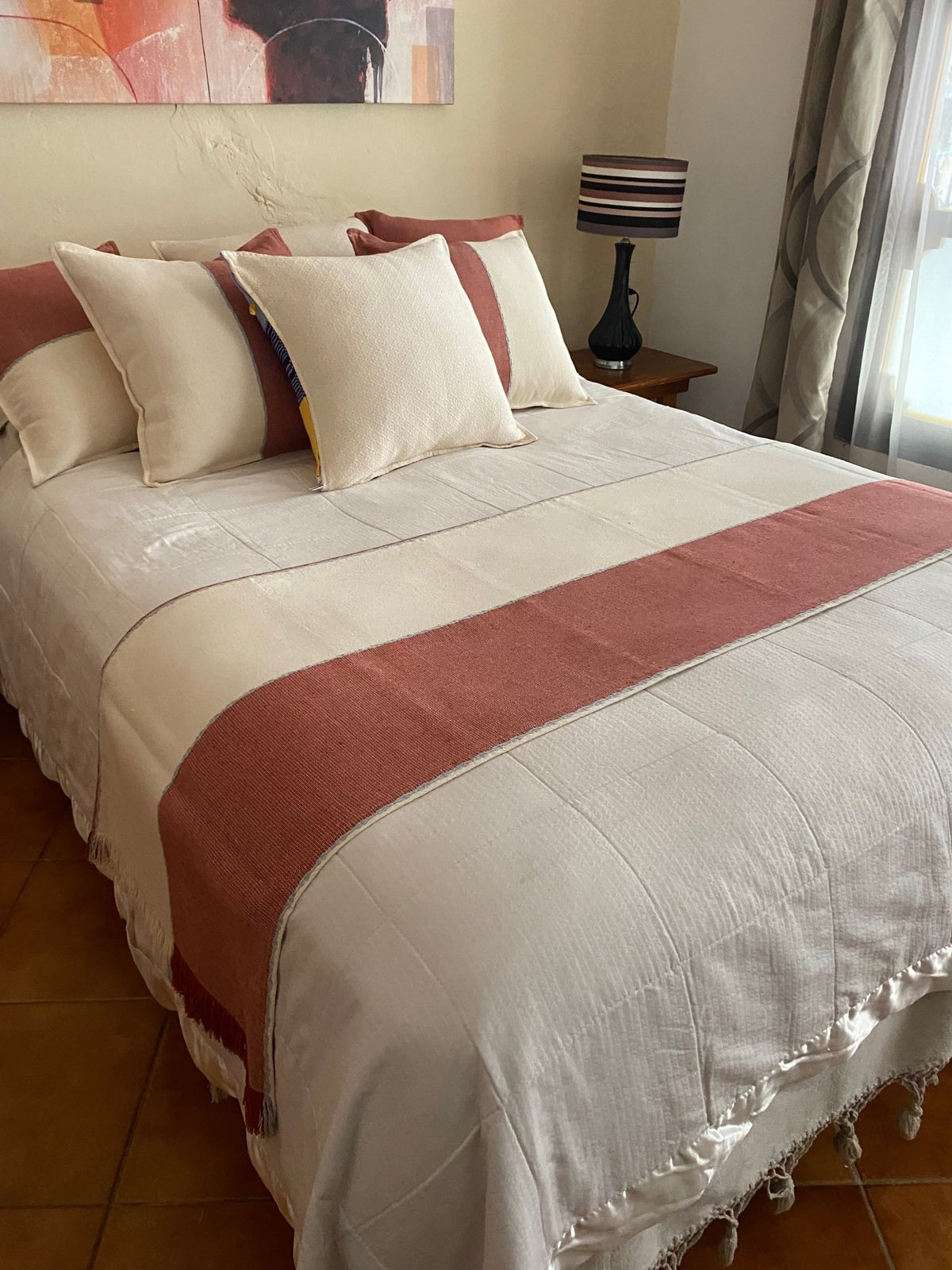 Pie de Cama Artesanal Ladrillo Telar de Pedal - Xihue