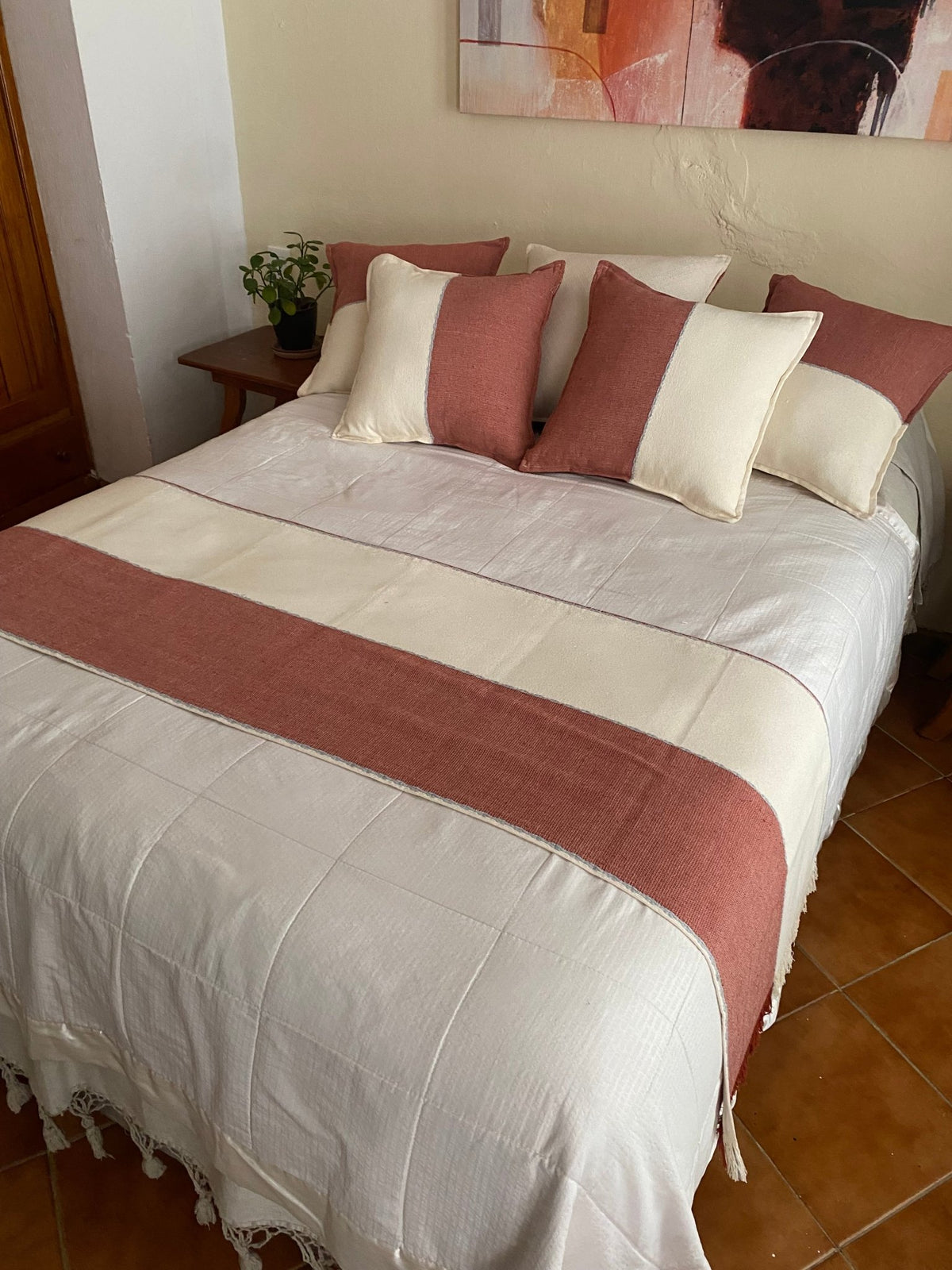 Pie de Cama Artesanal Ladrillo Telar de Pedal - Xihue