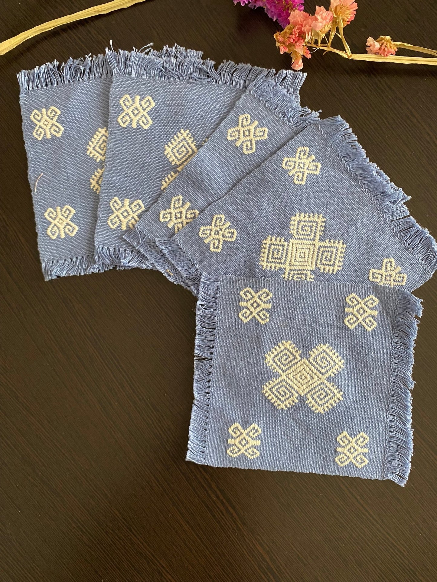 Set Porta Vasos Rufina 5 piezas Azul - Xihue